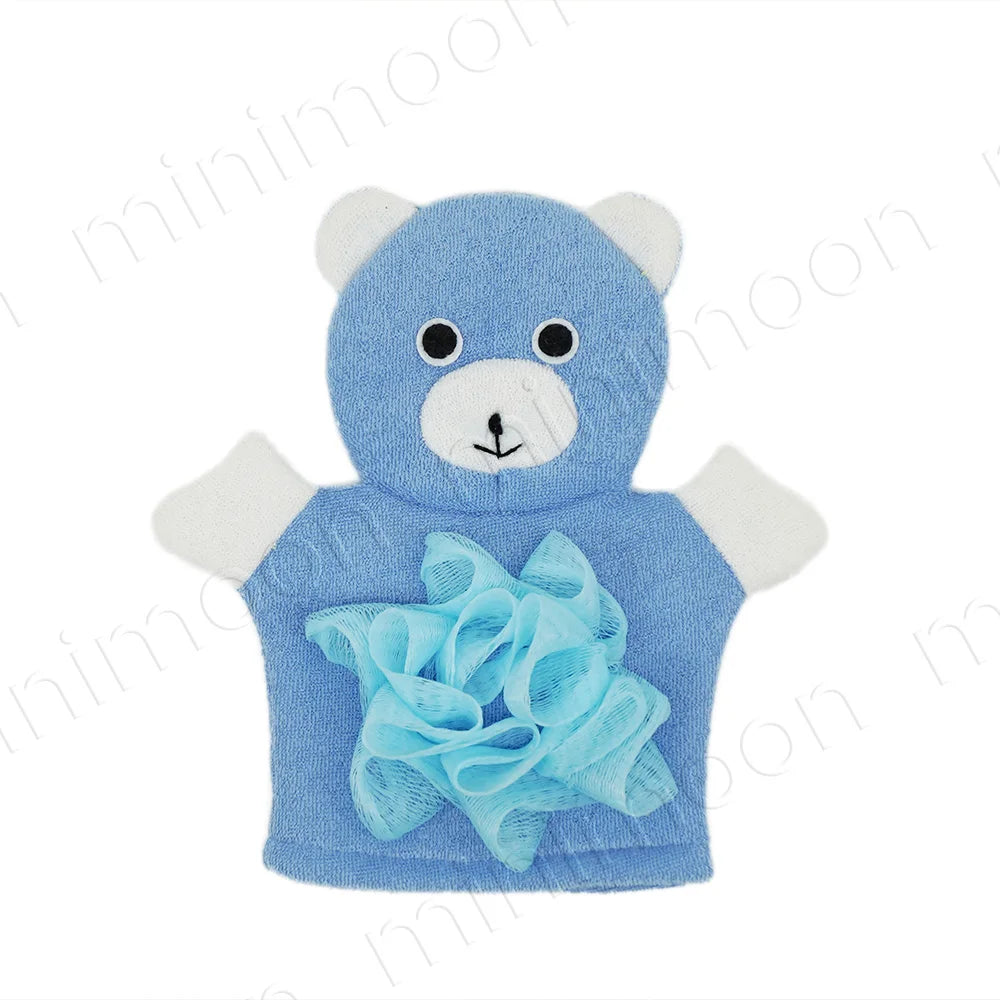 Cartoon Animal Bath Gloves for Kids, Exfoliating & Massage for Fun and Effective Bath Time
