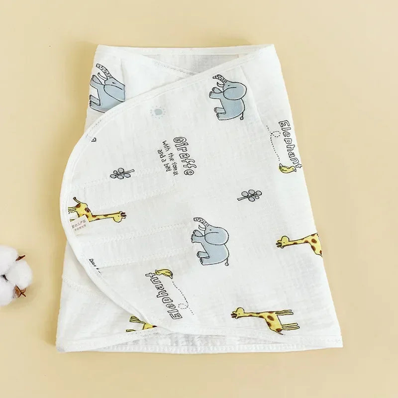 0-6 Month Cotton Baby Swaddle Wrap Anti Startle Swaddling Blanket Muslin Baby Sleeping Blanket Wrap for New Born Thin Summer