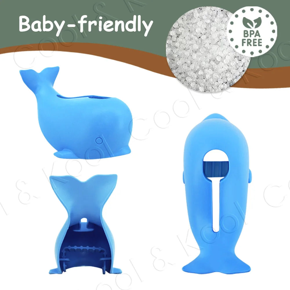 Whale Shaped Faucet Protector, Fun & Soft Silicone Cover to Guard Baby from Bumps During Bath Time