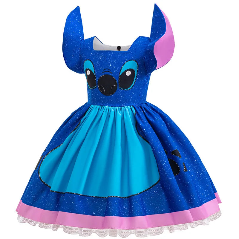 Alien Dogyy Cute Role Play Costume Girl Cartoon Cosplay Apparel Halloween No. 626 Destroyer Blue Little Monster Vestido 2-10Yrs