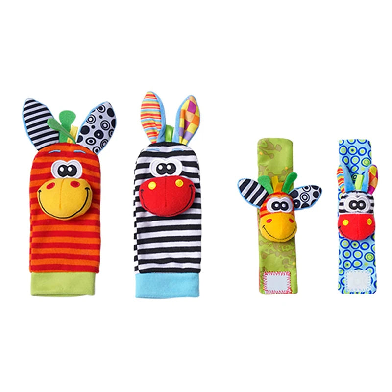 Foot Finders & Wrist Rattles for Infants Toys Black and White Sensory Toys Baby Essentials for Newborn Wrist Rattle Baby Gifts