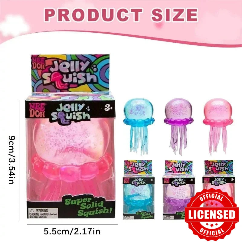 High Quality Needoh Nice Cube Fuzz Ball Jellyfish Squishy Blind Box Soft Stress Relief Toy Cute Relaxing Squeeze Sensory Toy