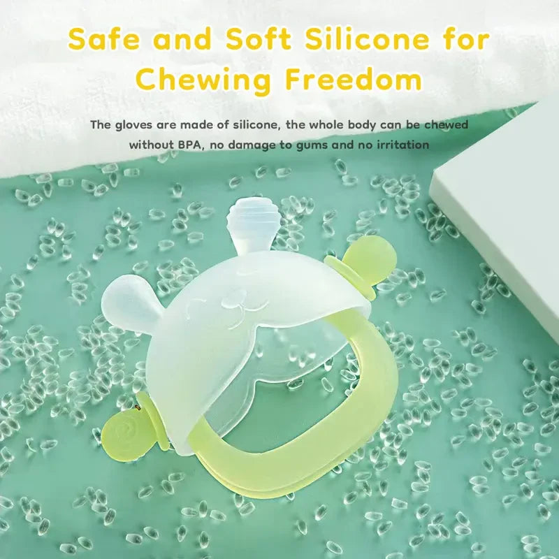Silicone Bunny Teether Mitten