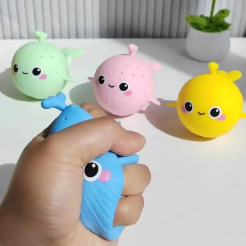 Baby Bath Toys Sponge Water Absorbing Whale Squeezing Stress Relief Toys Summer Swimming Play Water Toy for Children Squishy Kid