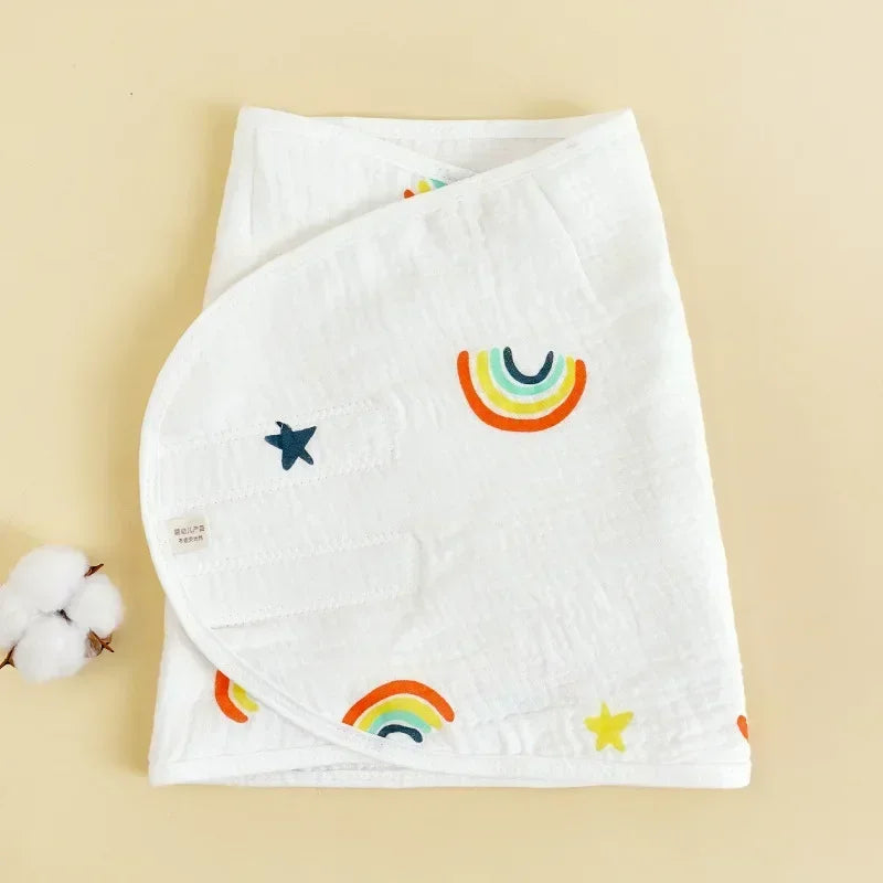 0-6 Month Cotton Baby Swaddle Wrap Anti Startle Swaddling Blanket Muslin Baby Sleeping Blanket Wrap for New Born Thin Summer