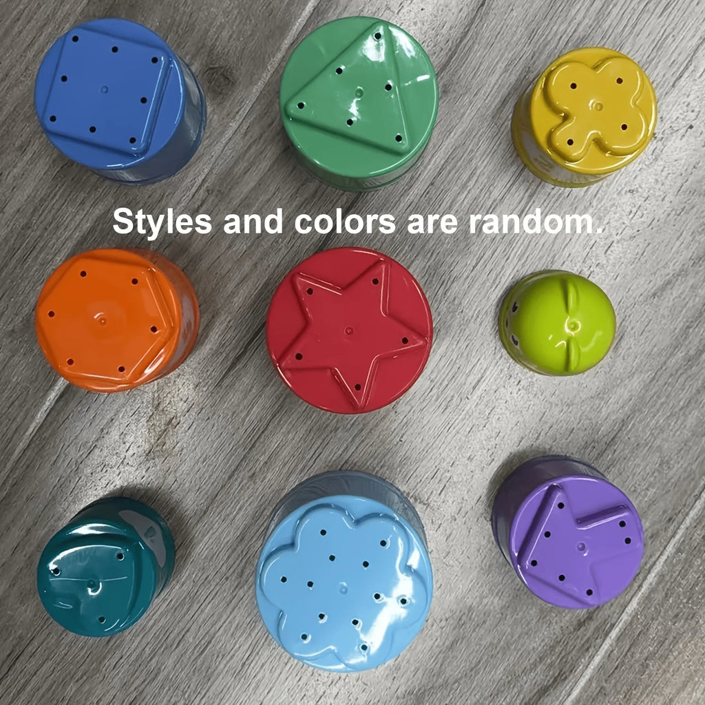 Kids Stacking Cups Rainbow Fold Cup Baby Early Education Puzzle Toy Color Sorting Training Hand Speed Competition Birthday Gifts