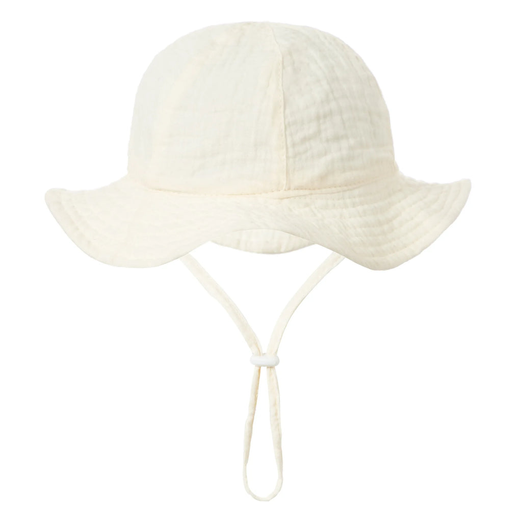 Baby Cotton Bucket Hat New Children Sunscreen Outdoor Caps Boys Girls Print Panama Hat Unisex Beach Fishing Hat For 3-12 Months