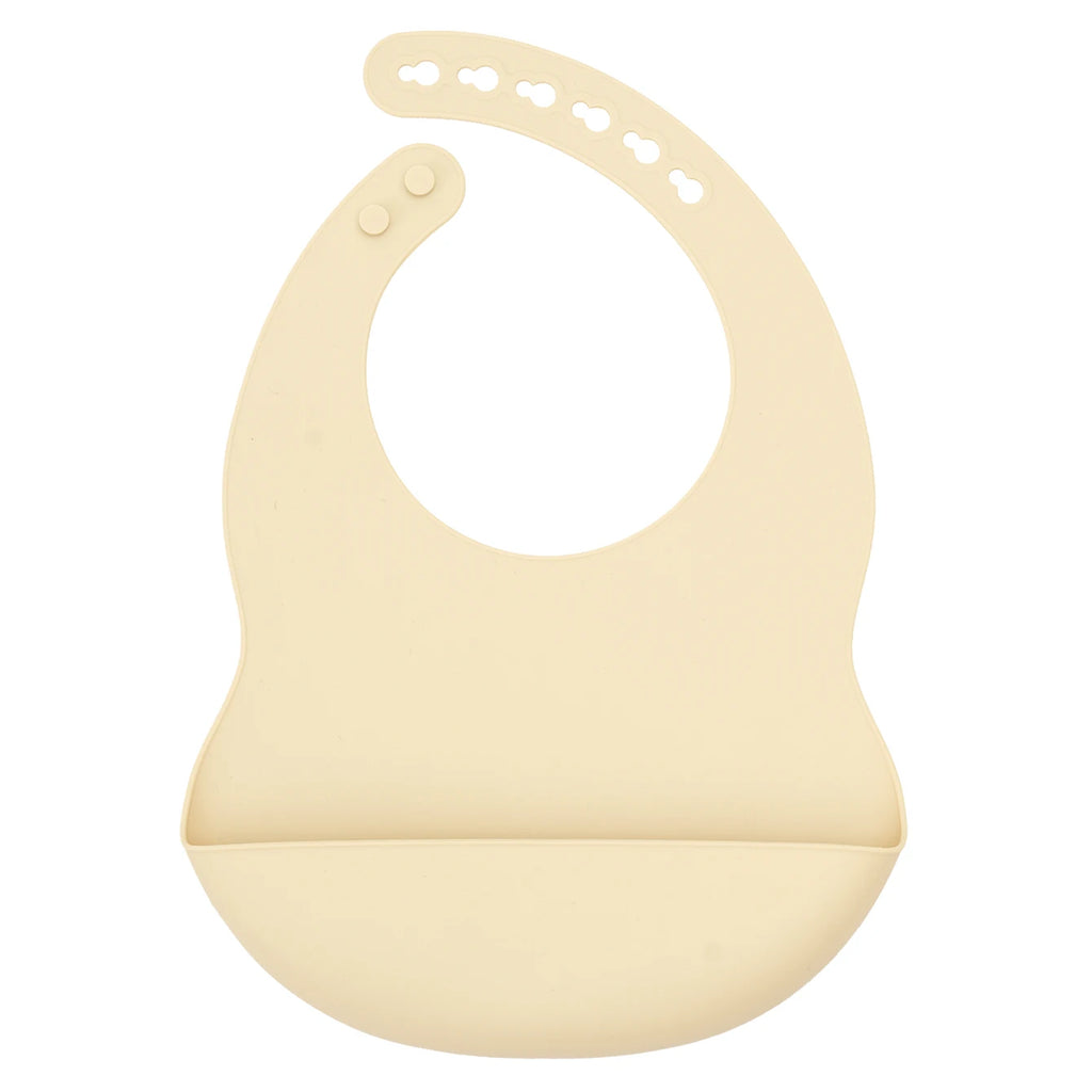 Color Kids 1PCS Silicone Baby Bib Adjustable Waterproof Feeding Bib BPA Free Soft Drool Bib Newborn Essentials Saliva Towel