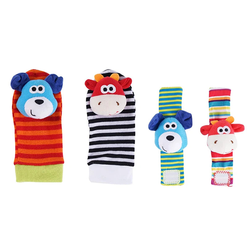 Foot Finders & Wrist Rattles for Infants Toys Black and White Sensory Toys Baby Essentials for Newborn Wrist Rattle Baby Gifts