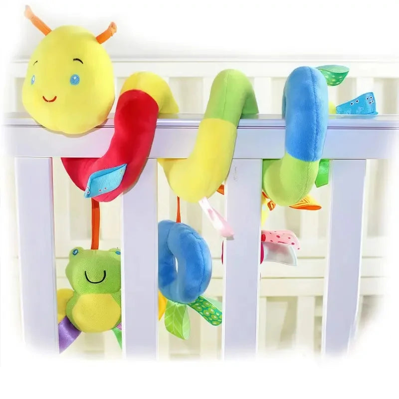 Car Seat Toys Infant Baby Spiral Activity Hanging Rattle Toys Plush Hanging Stroller Sensory Toys For Newborn Gift