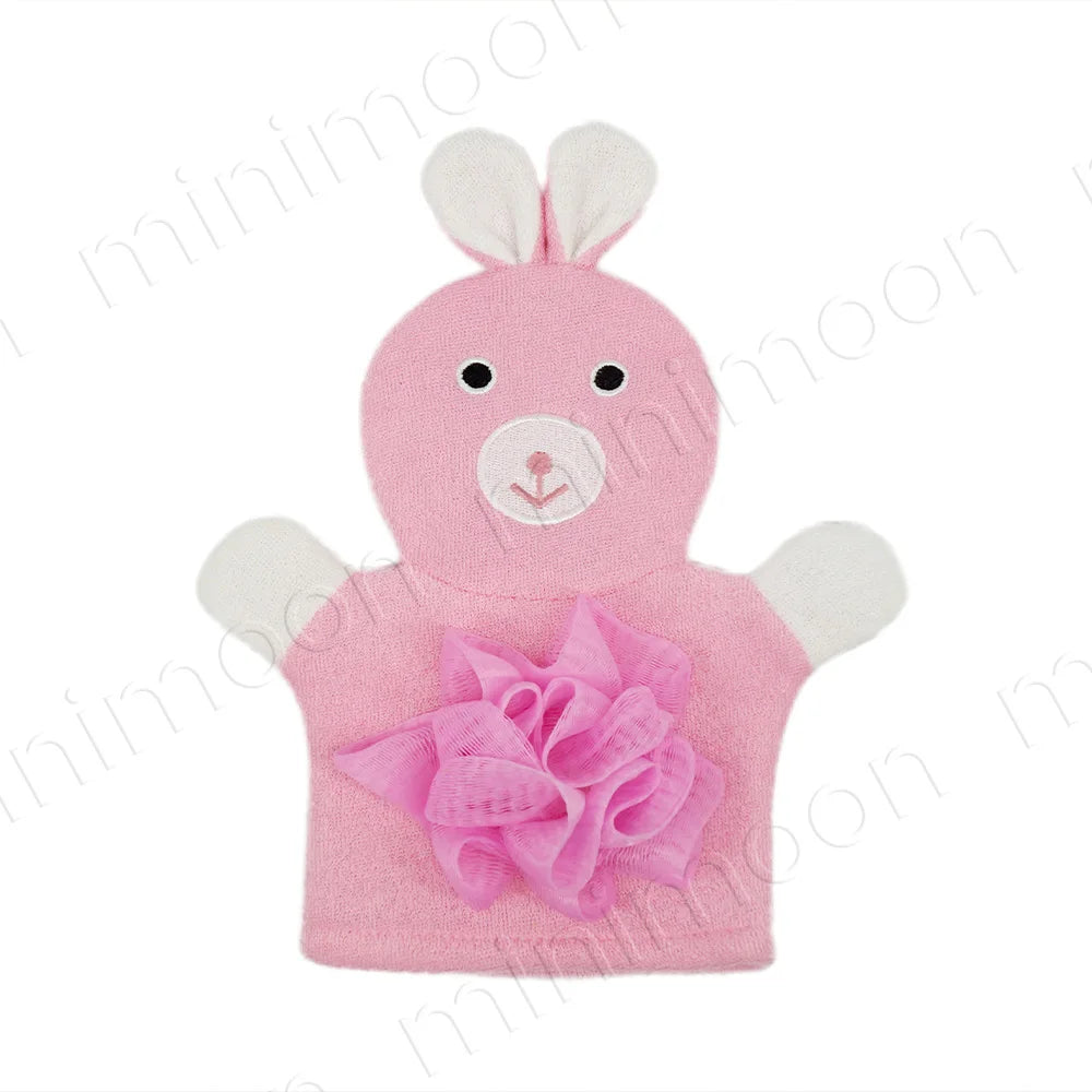 Cartoon Animal Bath Gloves for Kids, Exfoliating & Massage for Fun and Effective Bath Time