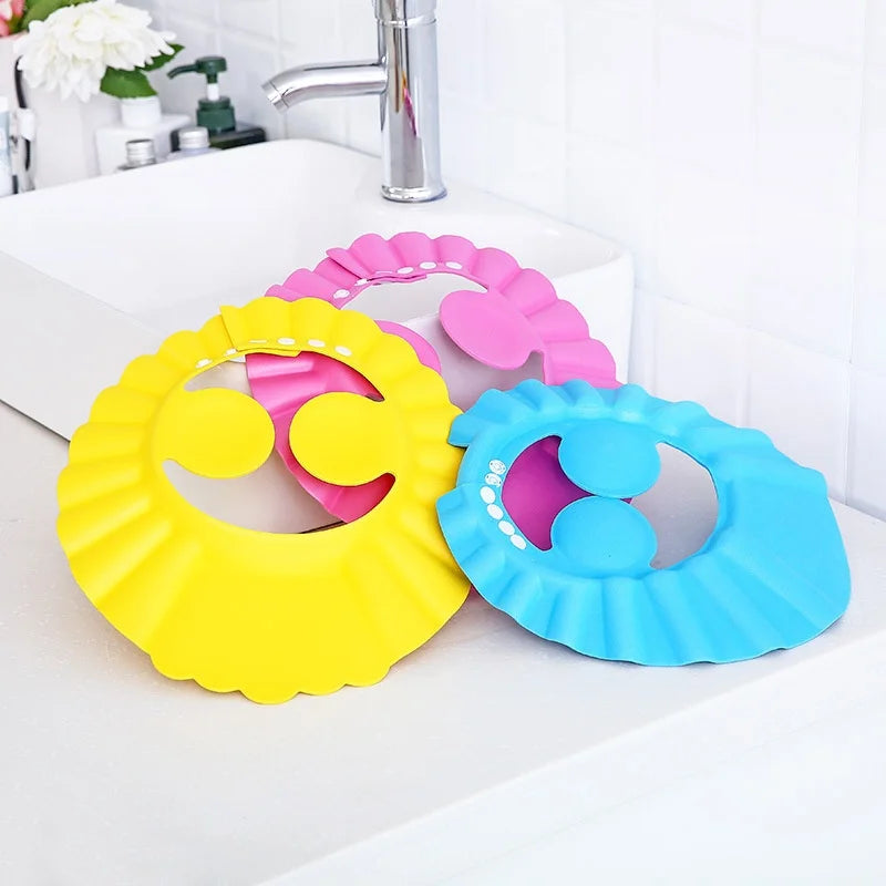 Adjustable Baby Shower Cap Ear Protection Shampoo Hat for Infants Toddlers Bath Time Accessories