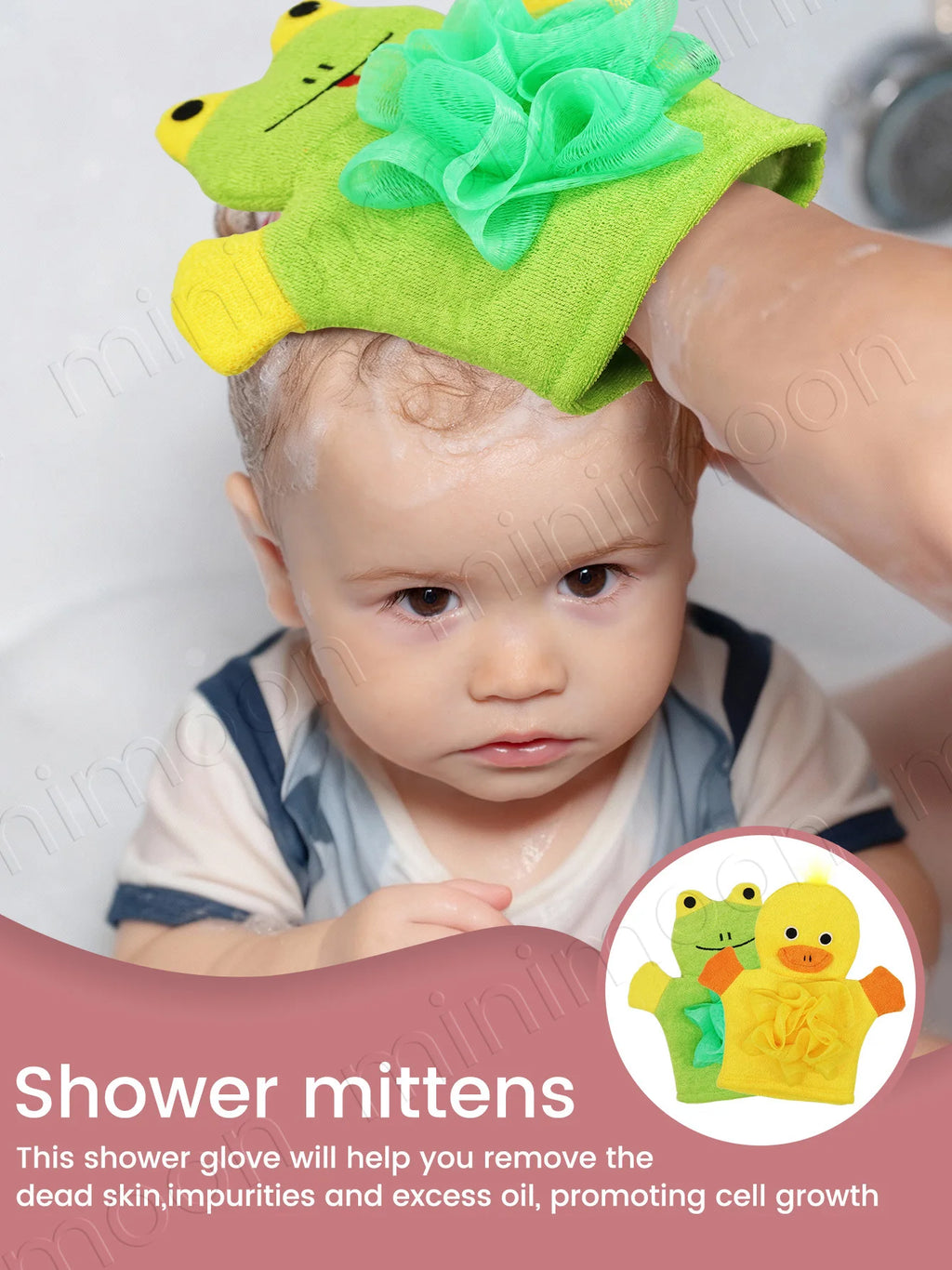 Cartoon Animal Bath Gloves for Kids, Exfoliating & Massage for Fun and Effective Bath Time