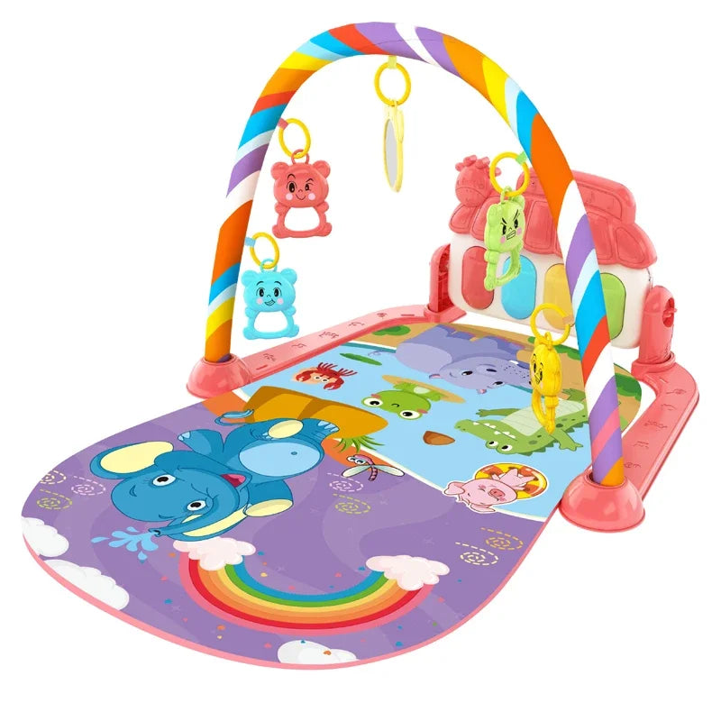 Musical Baby Activity Gym Rack Play Mat Kid Rug Puzzle Mat Carpet Piano Keyboard Infant Playmat Crawling Game Pad Baby Toy Gift