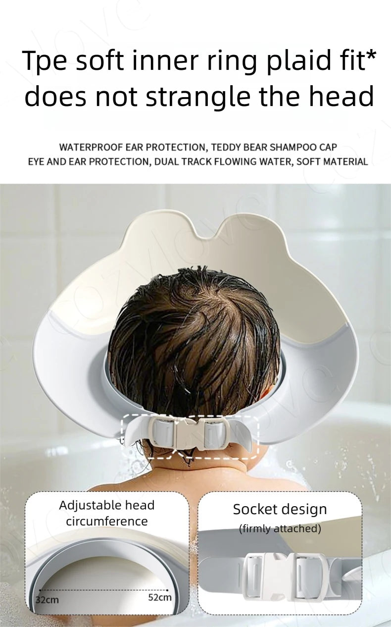 BPA-Free Baby Shampoo Visor | Adjustable Water Shield Hat for Toddler Bath Time