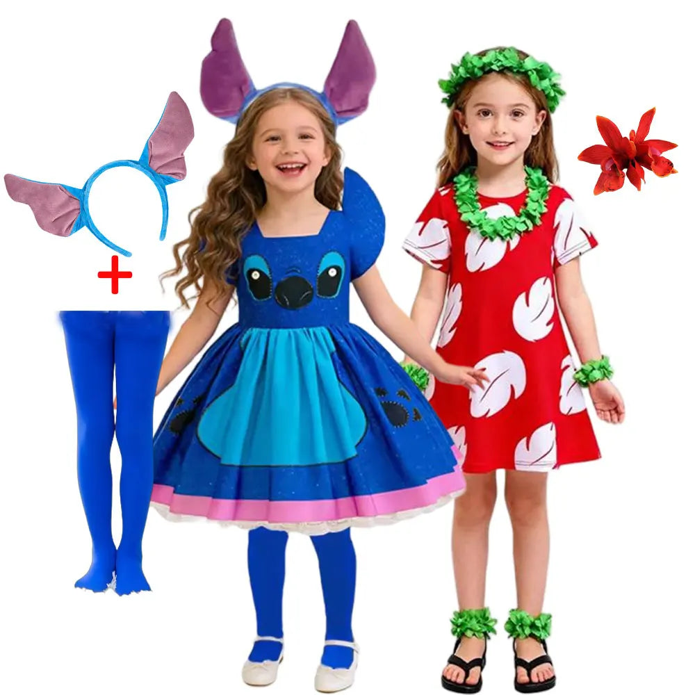 Alien Dogyy Cute Role Play Costume Girl Cartoon Cosplay Apparel Halloween No. 626 Destroyer Blue Little Monster Vestido 2-10Yrs