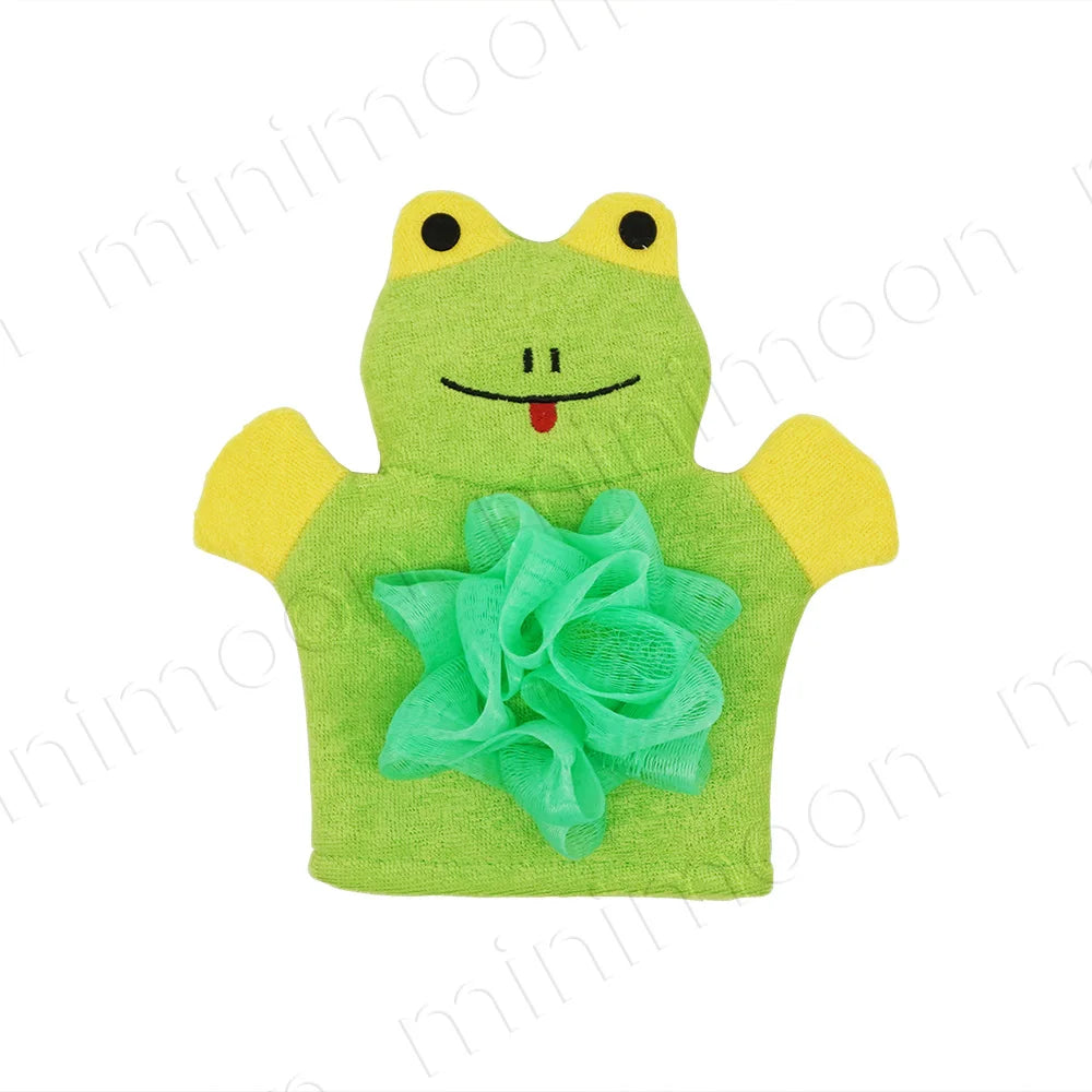 Cartoon Animal Bath Gloves for Kids, Exfoliating & Massage for Fun and Effective Bath Time