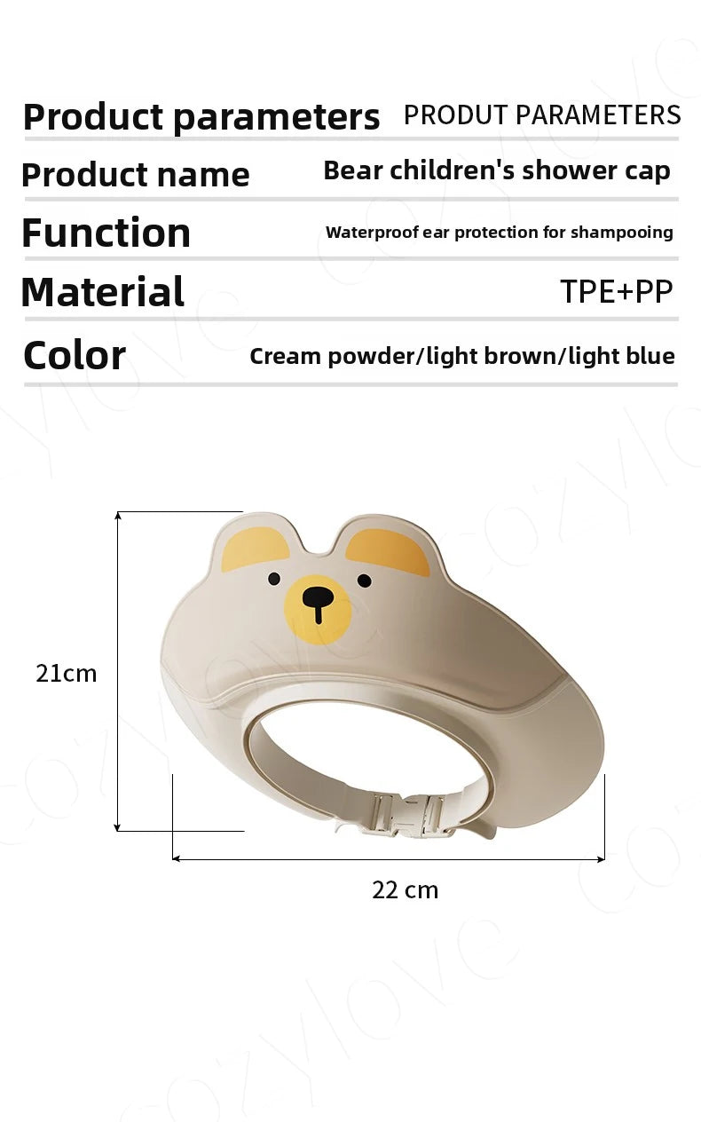 BPA-Free Baby Shampoo Visor | Adjustable Water Shield Hat for Toddler Bath Time