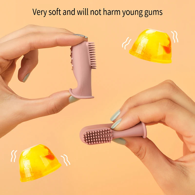 3pcs Baby Soft Finger Toothbrush Silicone Infant Tooth Teeth Clean Brush Soft Silicone Bebes Oral Health Care