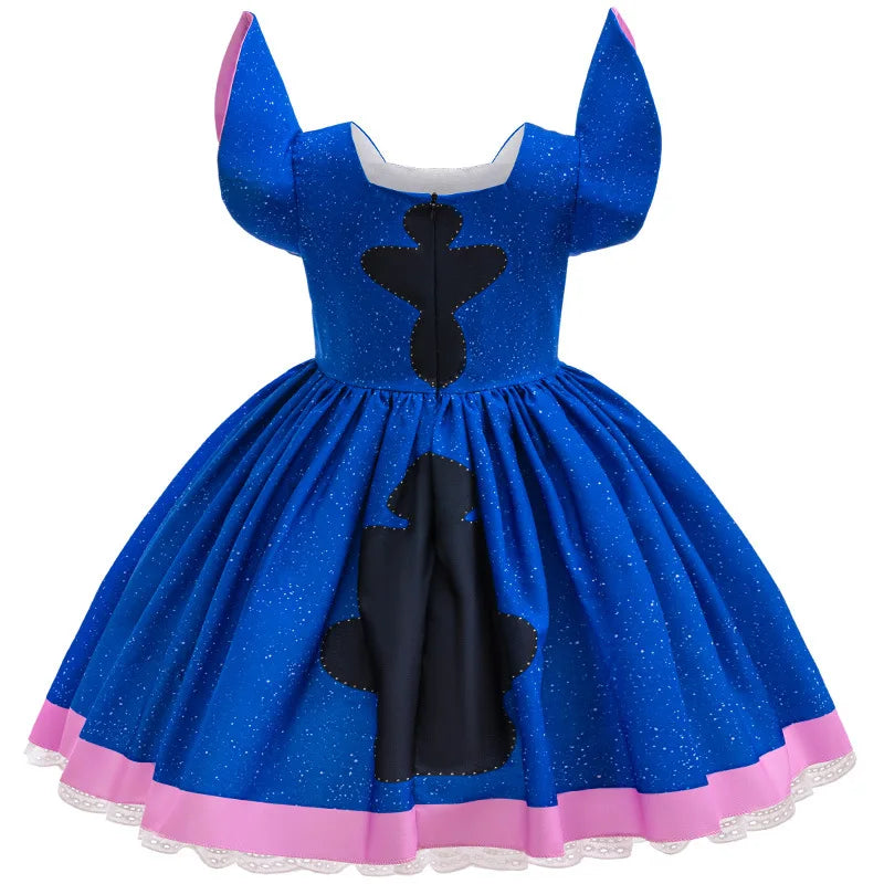 Alien Dogyy Cute Role Play Costume Girl Cartoon Cosplay Apparel Halloween No. 626 Destroyer Blue Little Monster Vestido 2-10Yrs