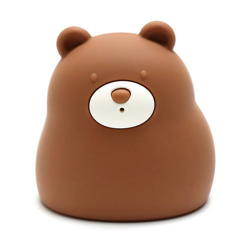 Cute Silicone Squeaky Bear Bath Toy - Safe Floating Water Toy for Baby Toddler Bath Time Fun, BPA Free