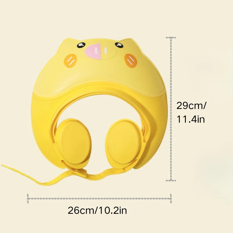 Baby Hair Wash Water Shield, Anti-Water Eyes, Soft Adjustable Silicone, Toddler Waterproof Bath Cap, Bath Time Essential