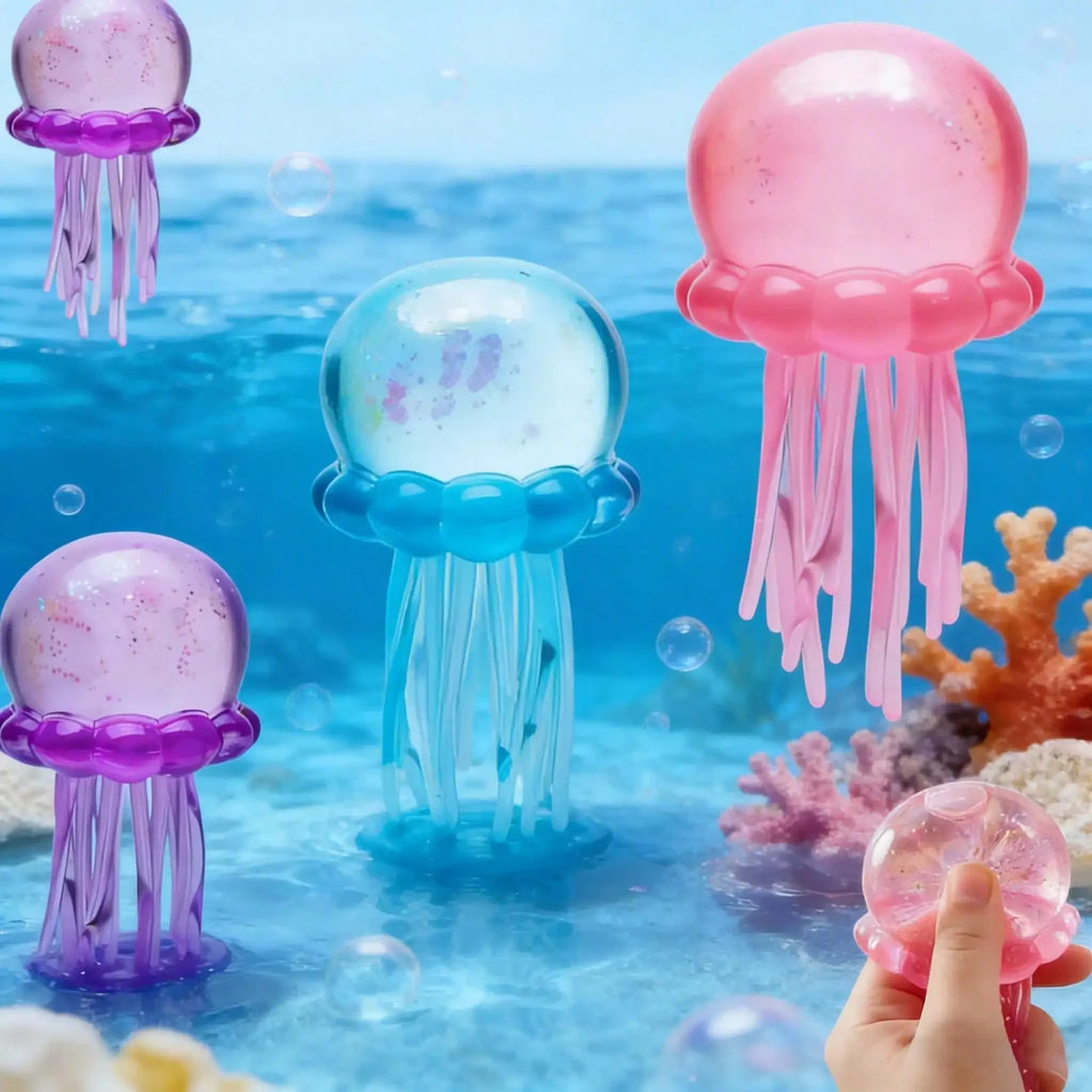 Shiny Jellyfish Squishies - Super Squeeze Sensory Putty, Stress Relief Toy Suitable For Children And Adults, Ideal Easter And Birthday Gift