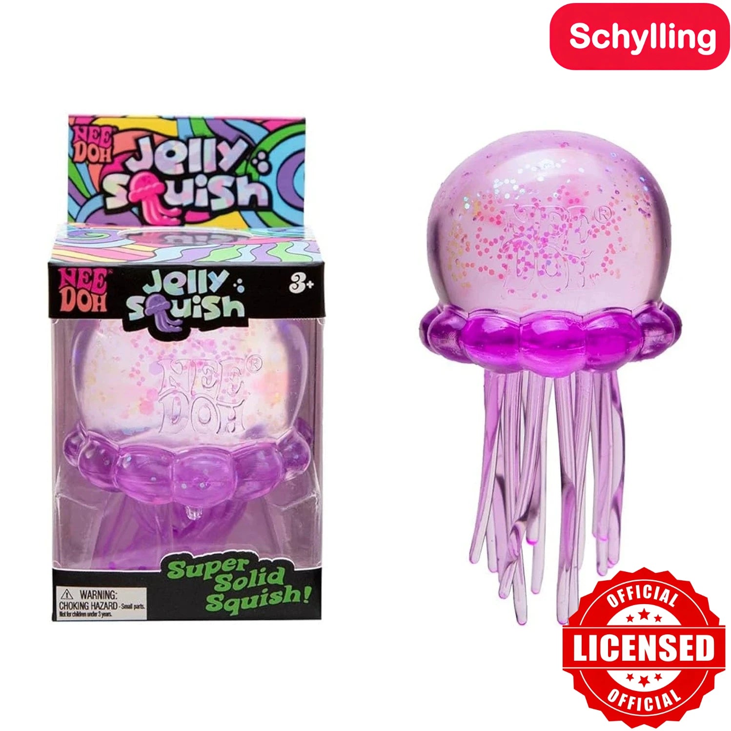 High Quality Needoh Nice Cube Fuzz Ball Jellyfish Squishy Blind Box Soft Stress Relief Toy Cute Relaxing Squeeze Sensory Toy