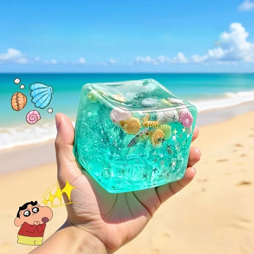 2A-Squishy Stress Balls Cube Ocean Sensory Fidget Toy Slow Rise Squishy Toys for Kids and Adults Squeeze Relax Gift9