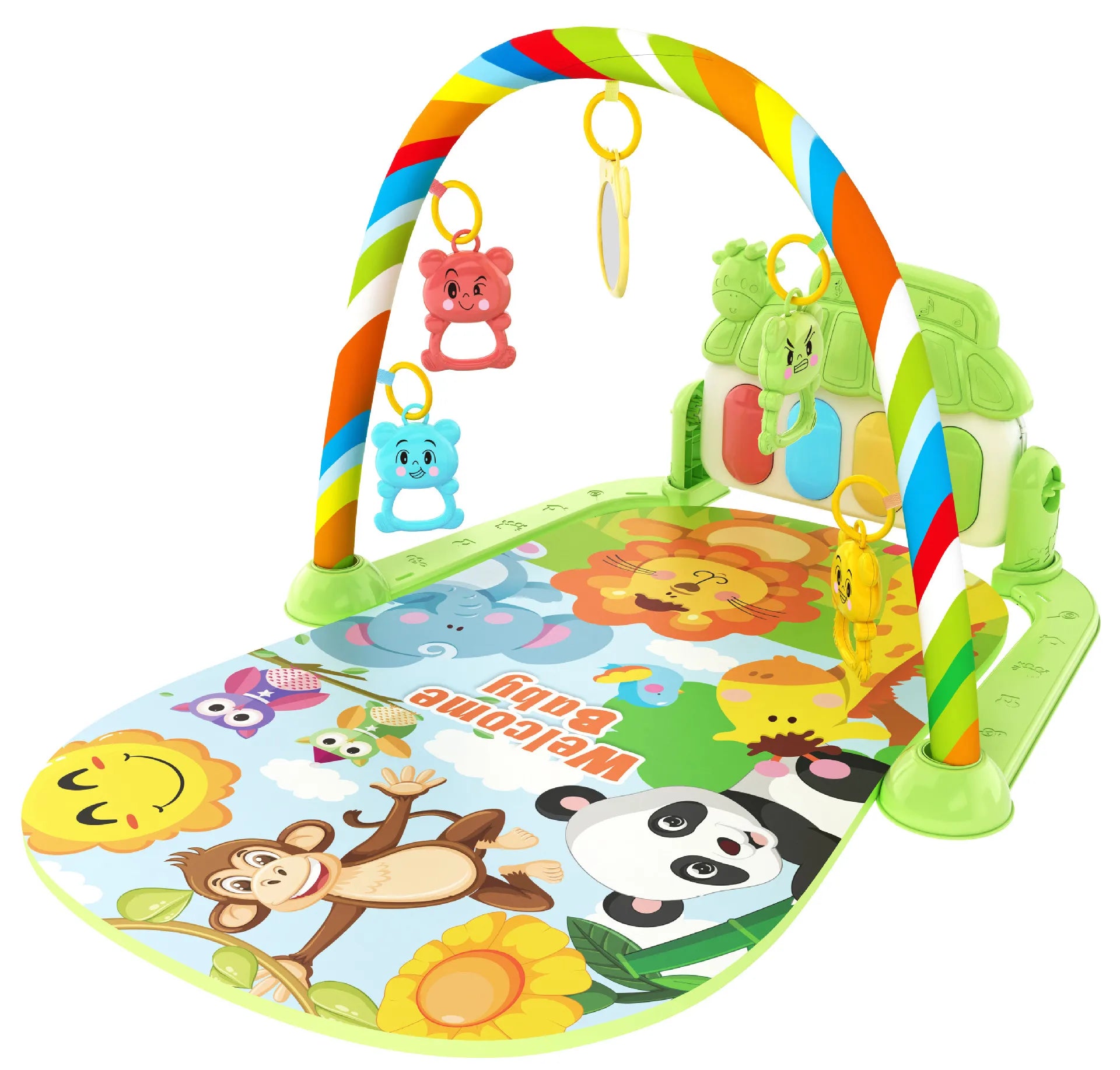 Musical Baby Activity Gym Rack Play Mat Kid Rug Puzzle Mat Carpet Piano Keyboard Infant Playmat Crawling Game Pad Baby Toy Gift