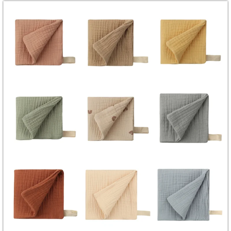 Random 5pc Baby Towel New Born Items Muslin Squares Infant Newborn Hand Bath Shower Face Towels Soft Cotton Gauze Baby Washcloth